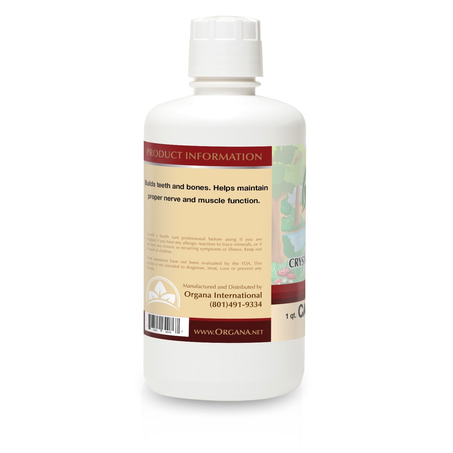 Organa Pure Crystalline Liquid Calcium pour demonstrates easy dosing for daily use.
