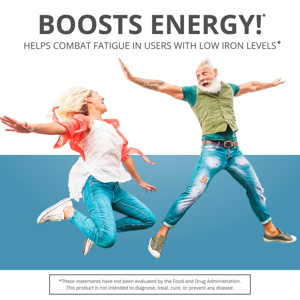 NutritiPure carbonyl iron tablets close-up shows smooth, easy-to-swallow coating