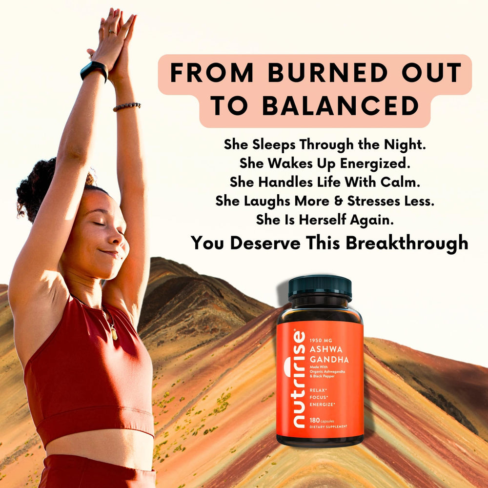 NutriRise Ashwagandha immune vitality symbol represents daily support