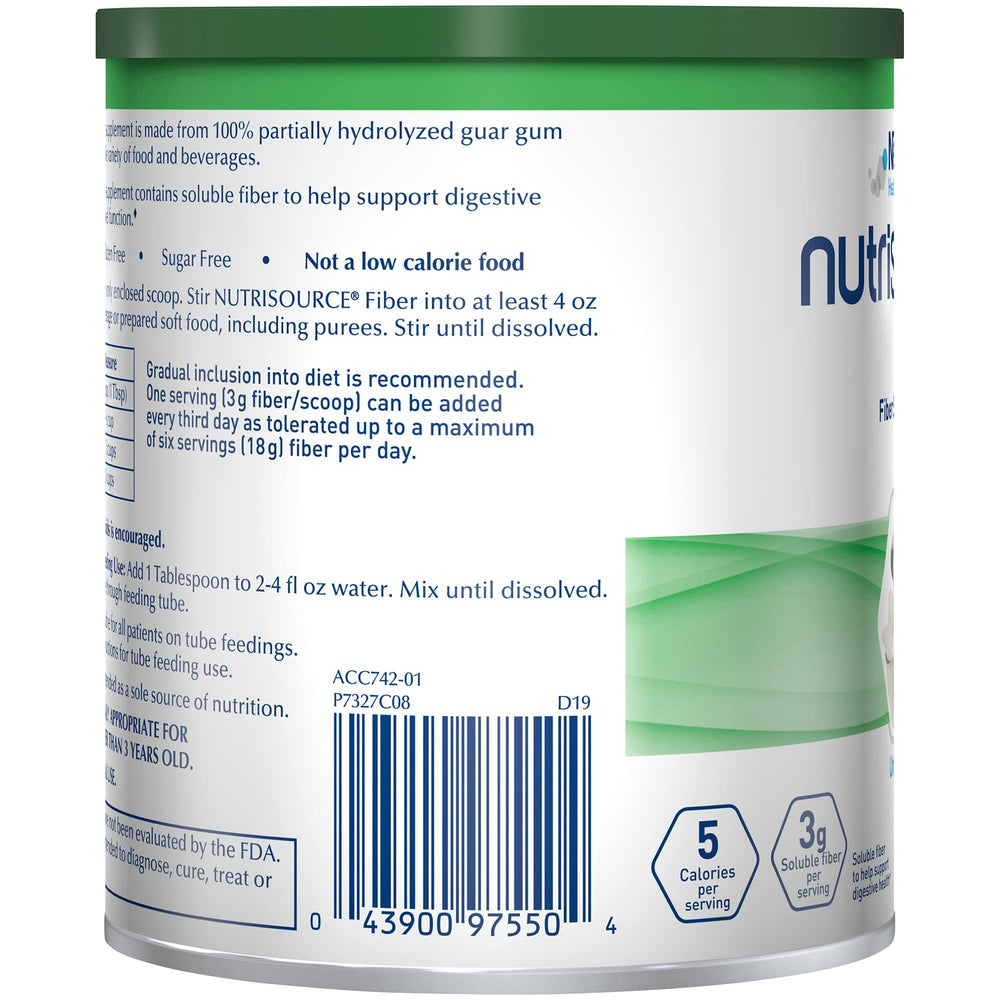 Nutrisource Fiber Powder packaging indicating a 4-count set