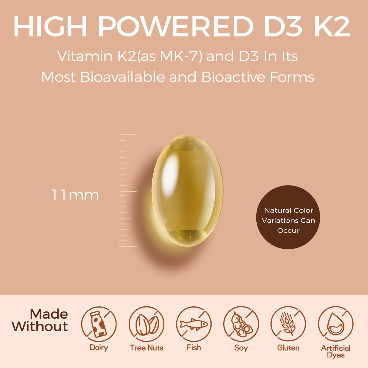NutriSphere D3-K2 softgel capsules illustrating convenient, swallow-friendly daily use