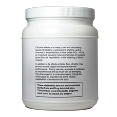 NutriStand Citrulline Malate label closeup confirms purity and serving details.