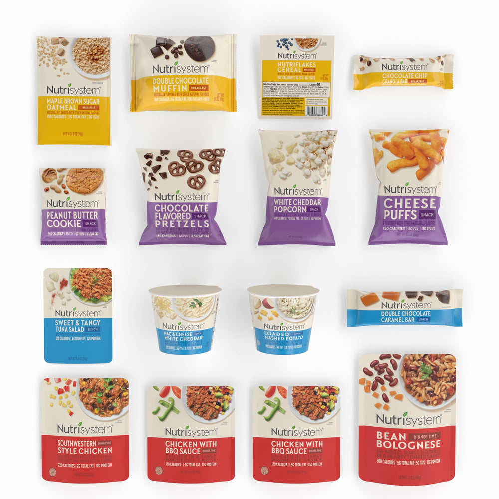 Nutrisystem 4-Day Reboot lunch and dinner pack highlights balanced meals and protein-powered options.