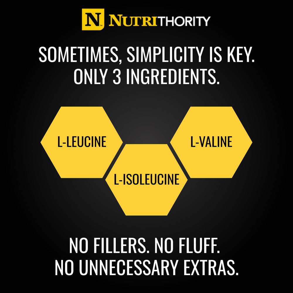 Nutrithority BCAA powder being poured into a glass to hydrate during training.
