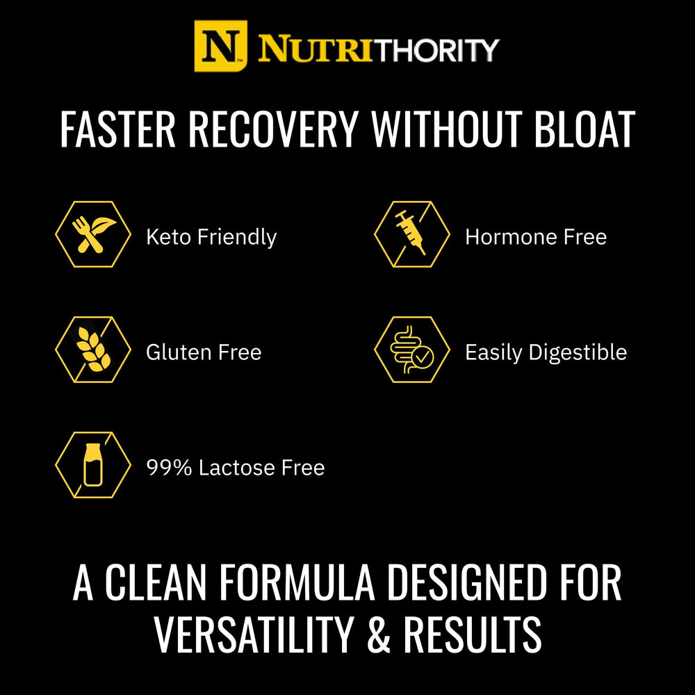 Nutrithority Isothority tub on kitchen counter highlights gluten-free keto-friendly nutrition.