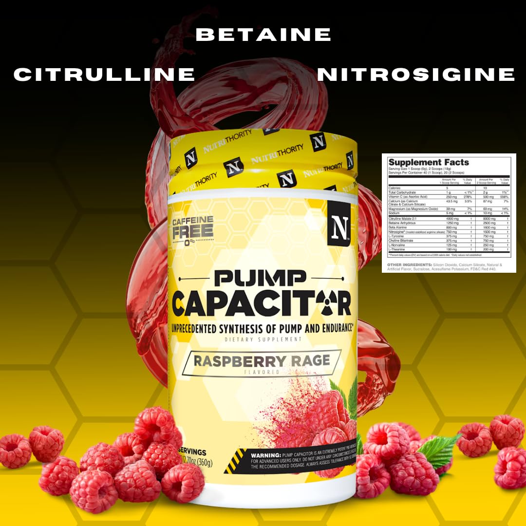Nutrithority Pump Capacitor endurance shot emphasizes extended stamina for reps.