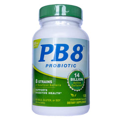 Nutrition Now PB8 Acidophilus Veg capsules bottle promotes daily digestive comfort.