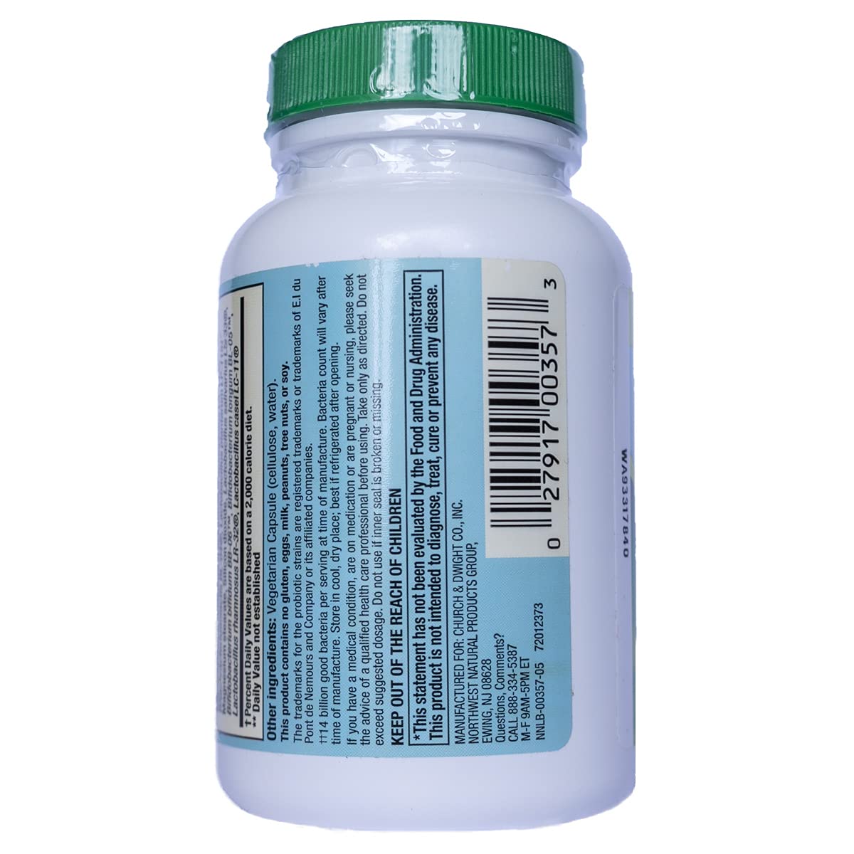 PB8 Acidophilus Veg capsules with inulin blend support gentle gut balance.
