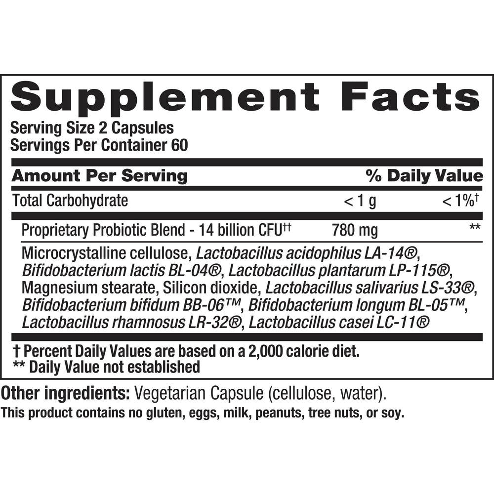 Nutrition Now PB 8 probiotic capsules neatly arranged for easy swallowing