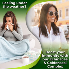 Nutrition Restore Echinacea Goldenseal label closeup highlighting organic ingredients.