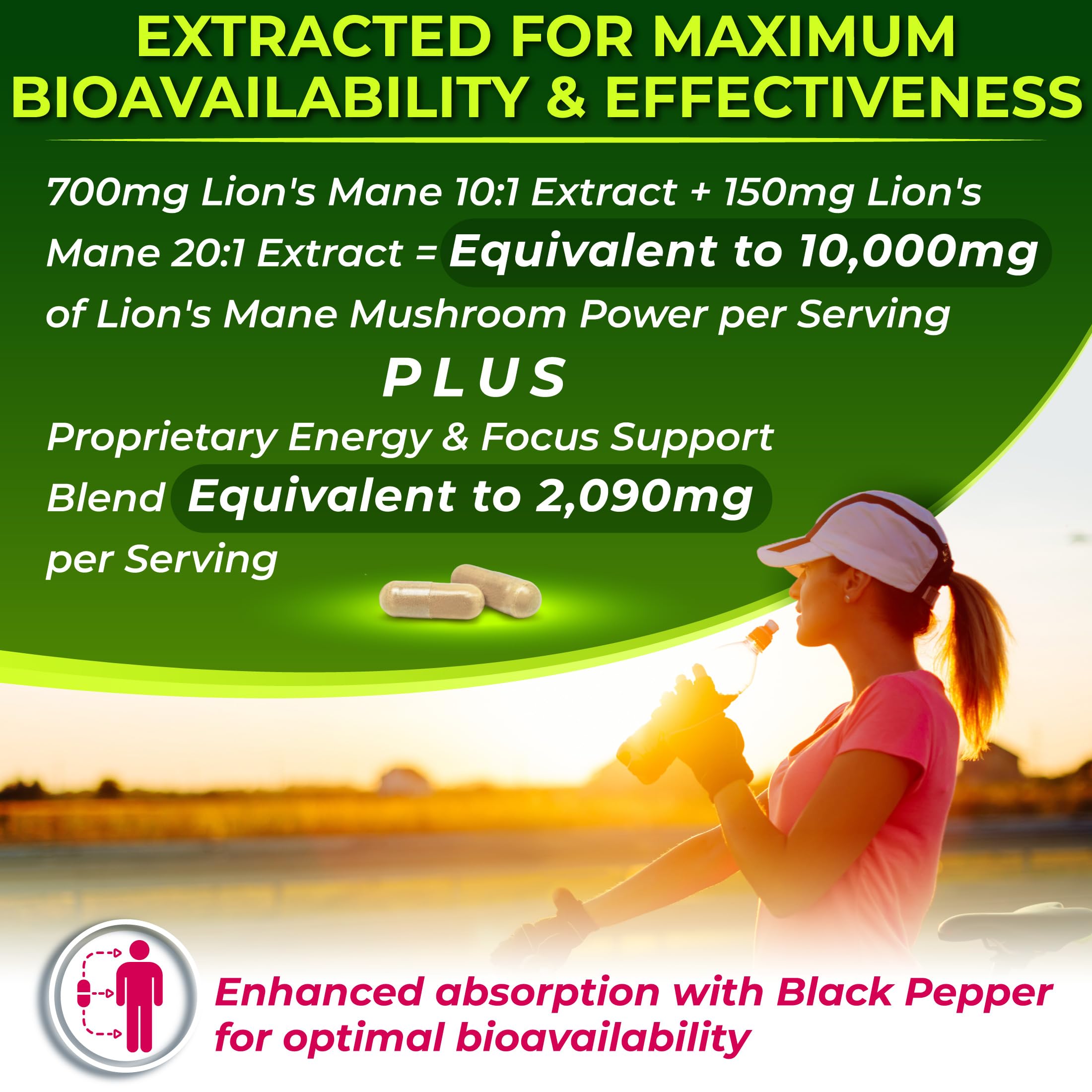 Nutrition Restore Lion's Mane bottle featuring organic blend label for clarity.