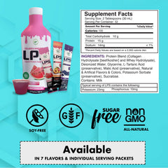 Nutritional Designs LPS label highlighting non-GMO and dye-free formulation