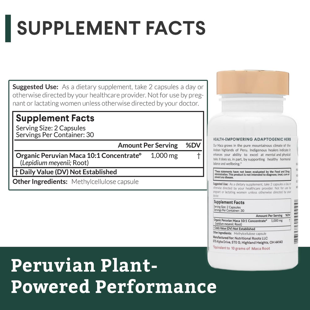 Nutritional Roots Peruvian maca origin, authentic Andes root-based formula
