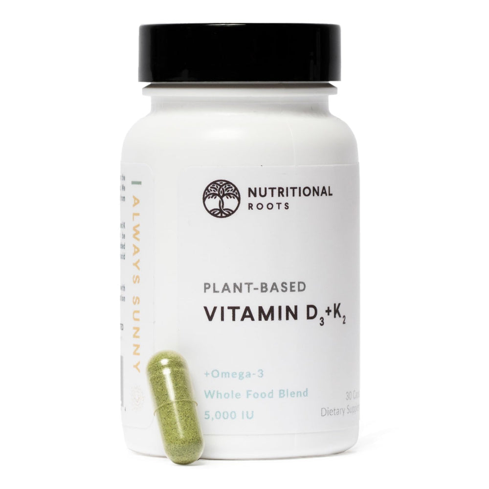 Nutritional Roots Vitamin D3 & K2 bottle for daily wellness
