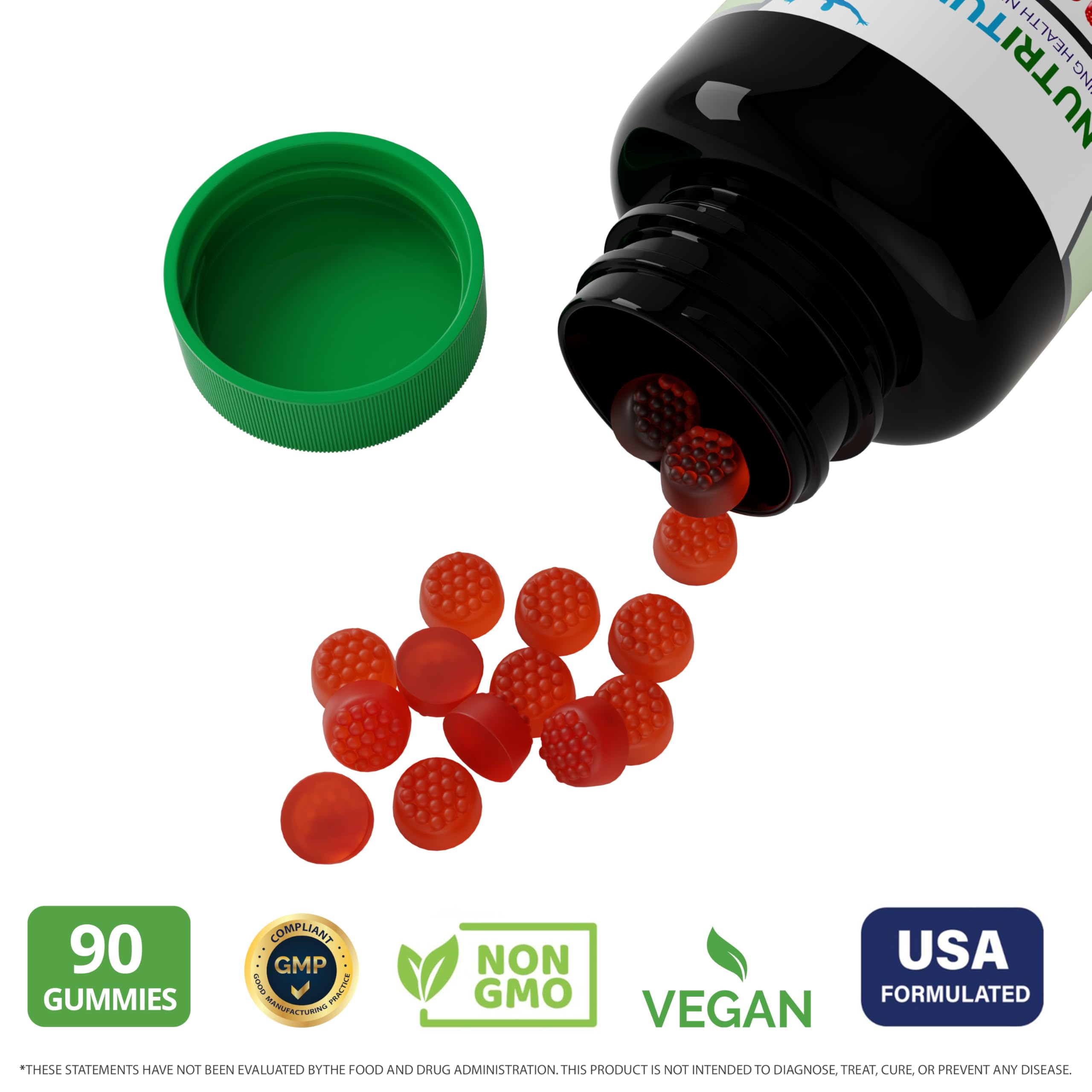 Nutritunes Vitamin B Complex Gummies methyl B12 emphasis for energy support.