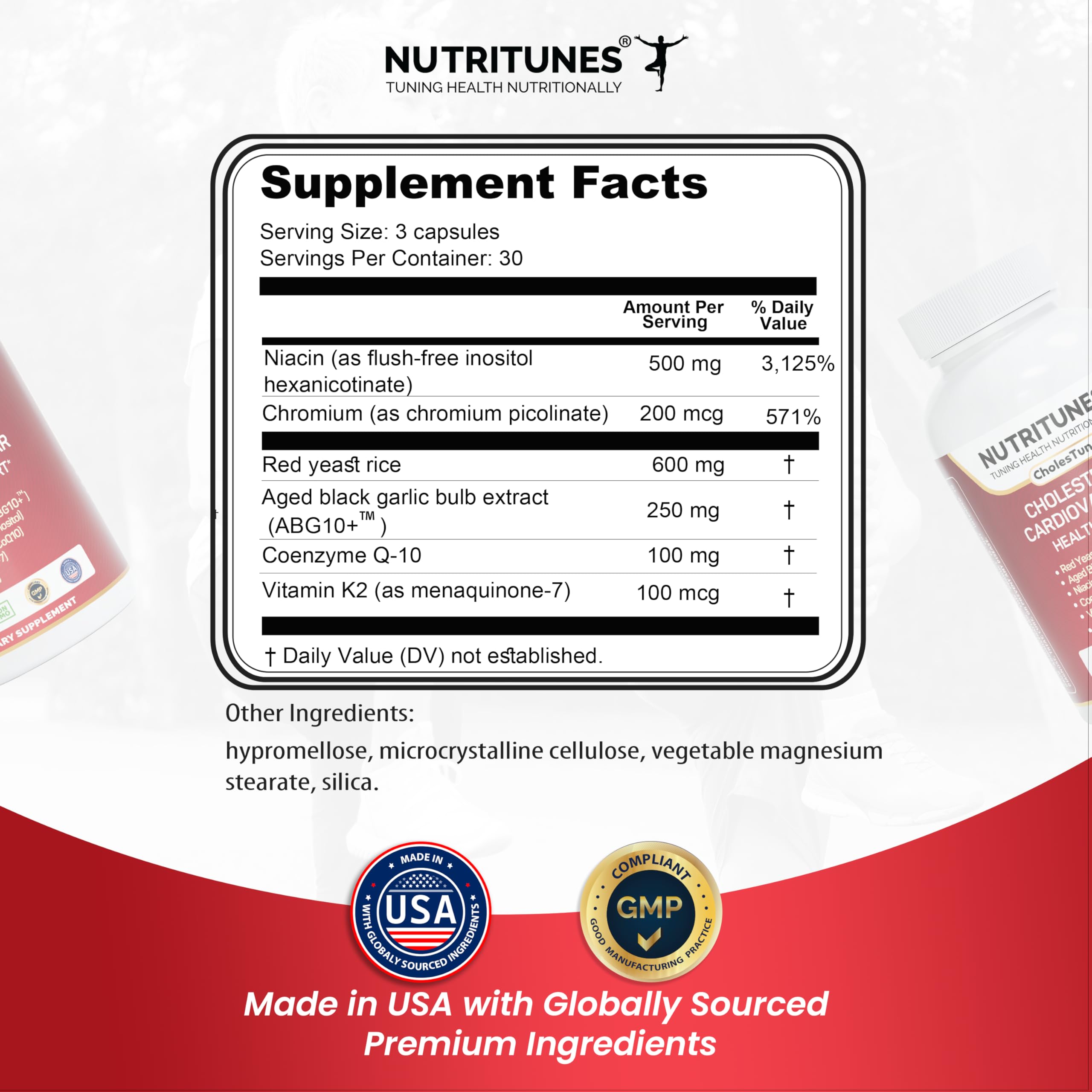 Nutritunes CoQ10 softgels close-up, supporting antioxidant protection and energy metabolism.