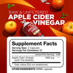 Nutrivein ACV label illustrating premium ingredients and non-GMO manufacturing