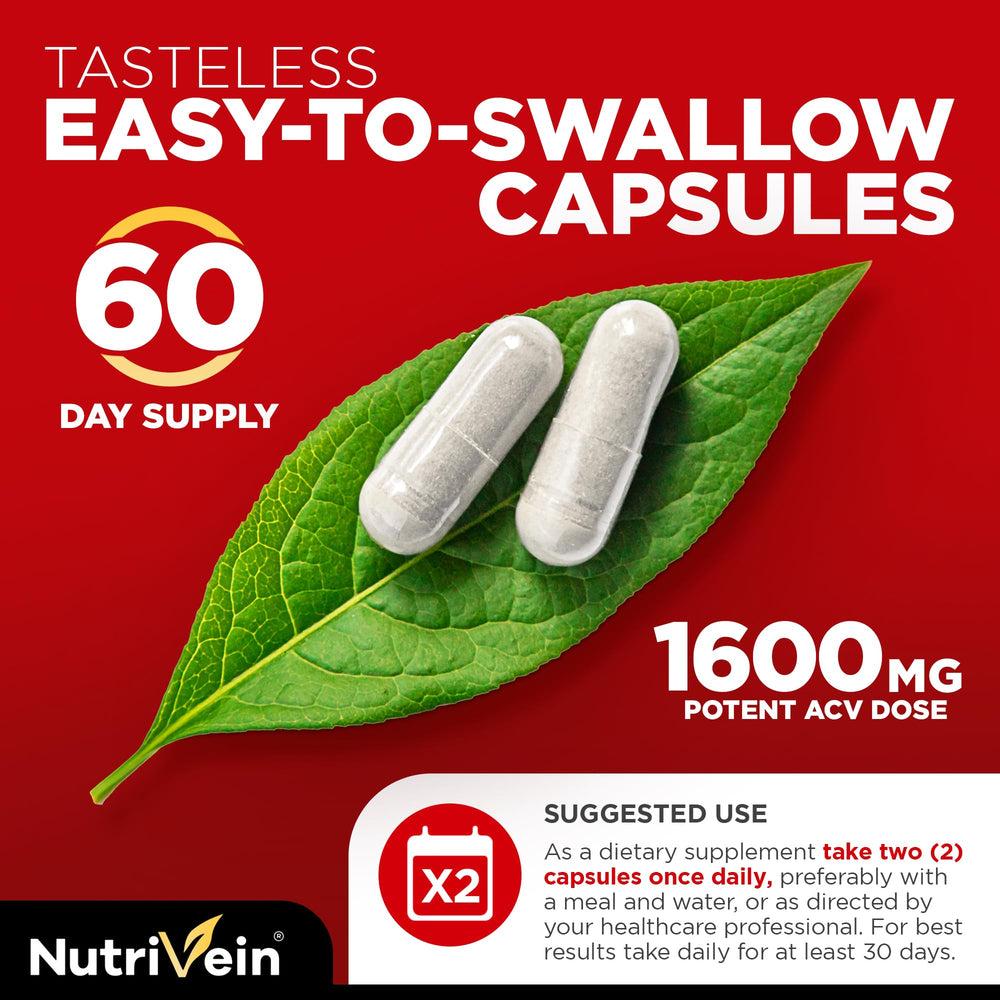 Nutrivein ACV bottle with Mother visible signals natural fermentation benefits