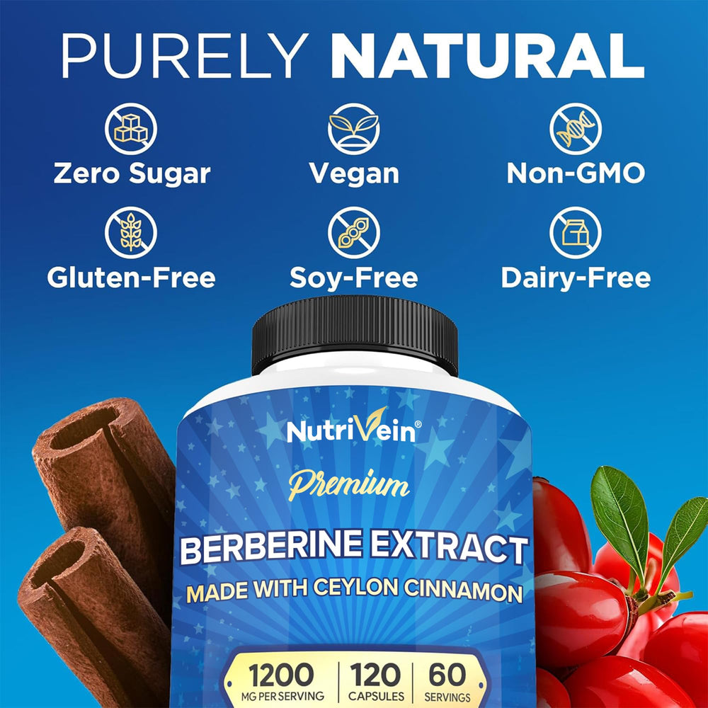 Nutrivein Berberine bottle pour showing easy dosing