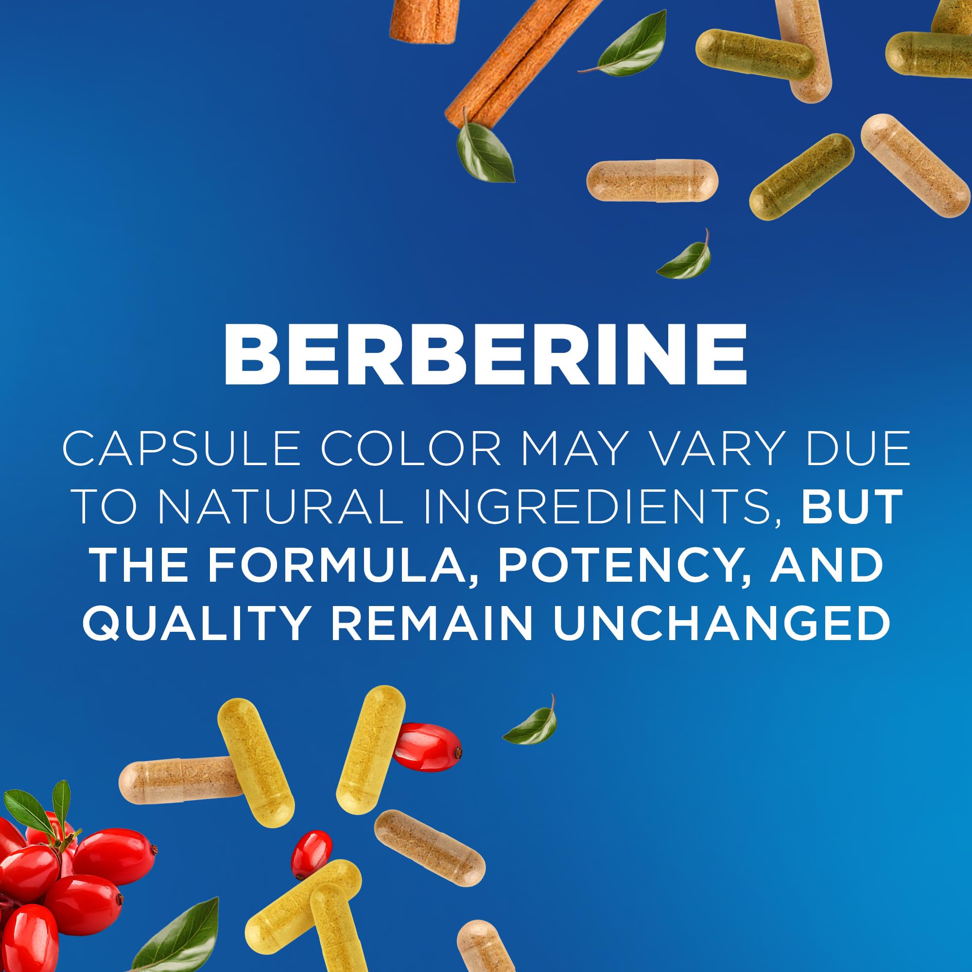 Nutrivein Berberine Cinnamon label indicating blend for sugar metabolism