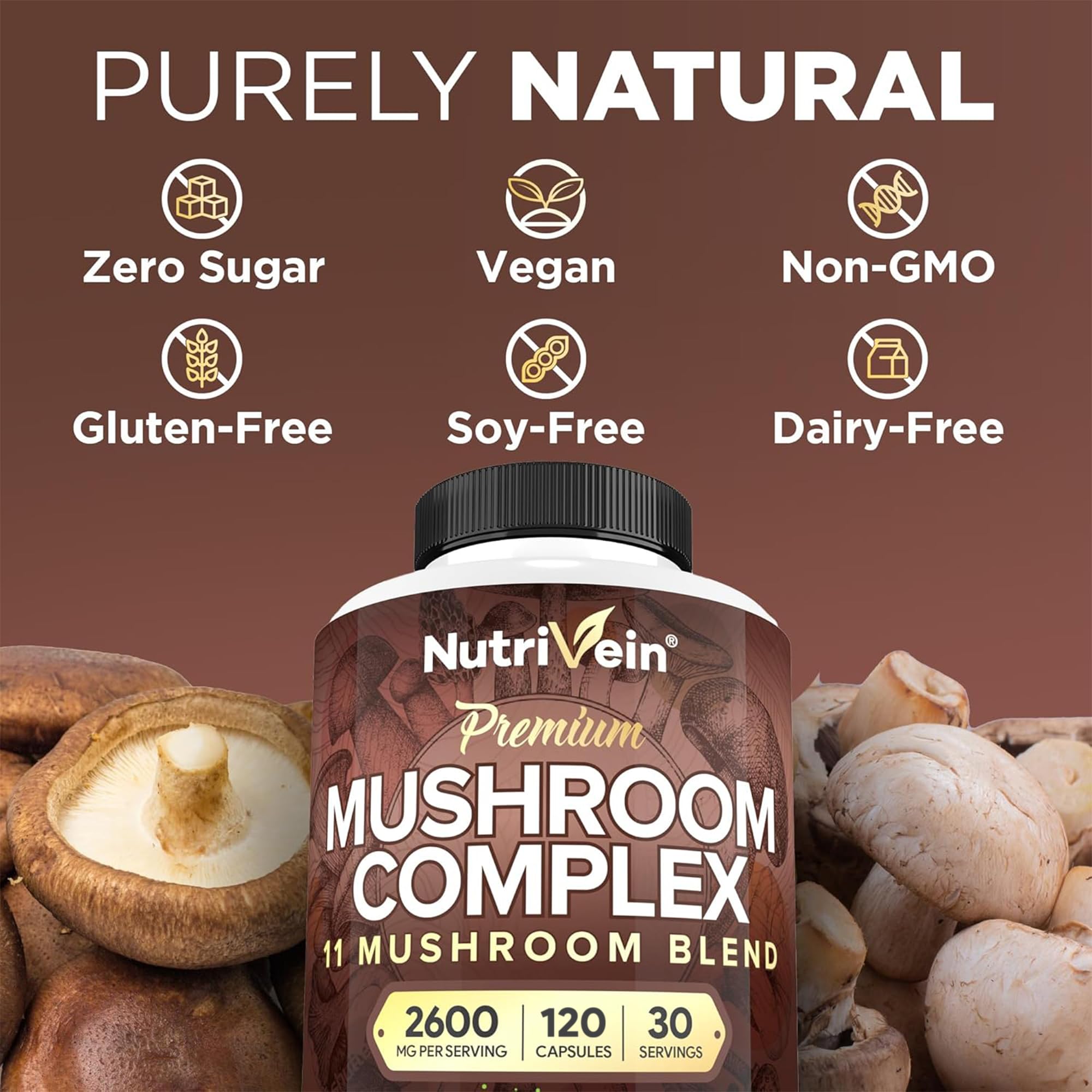 Nutrivein capsules sit beside a morning routine for daily energy.