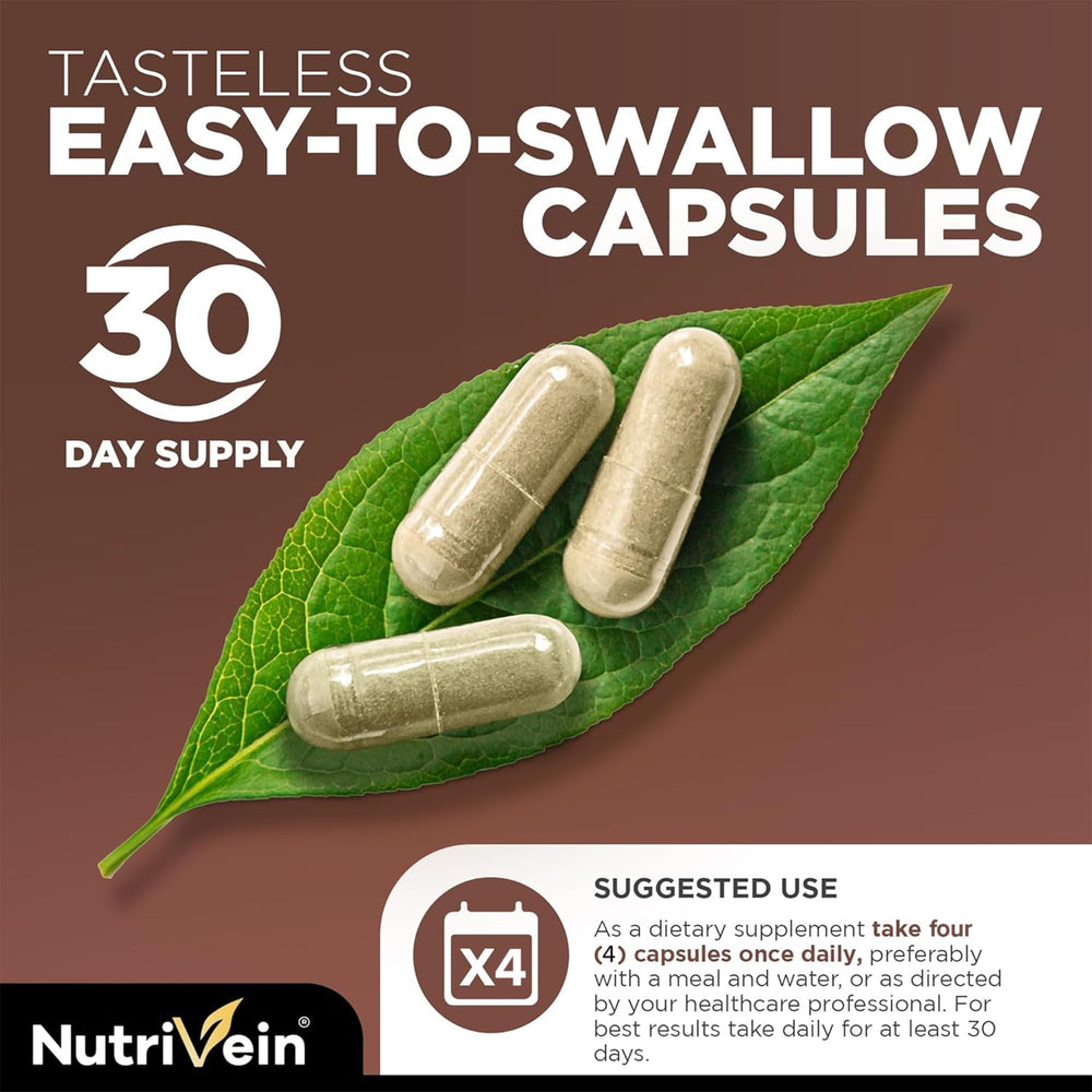 Nutrivein label highlights 2600 mg per serving.