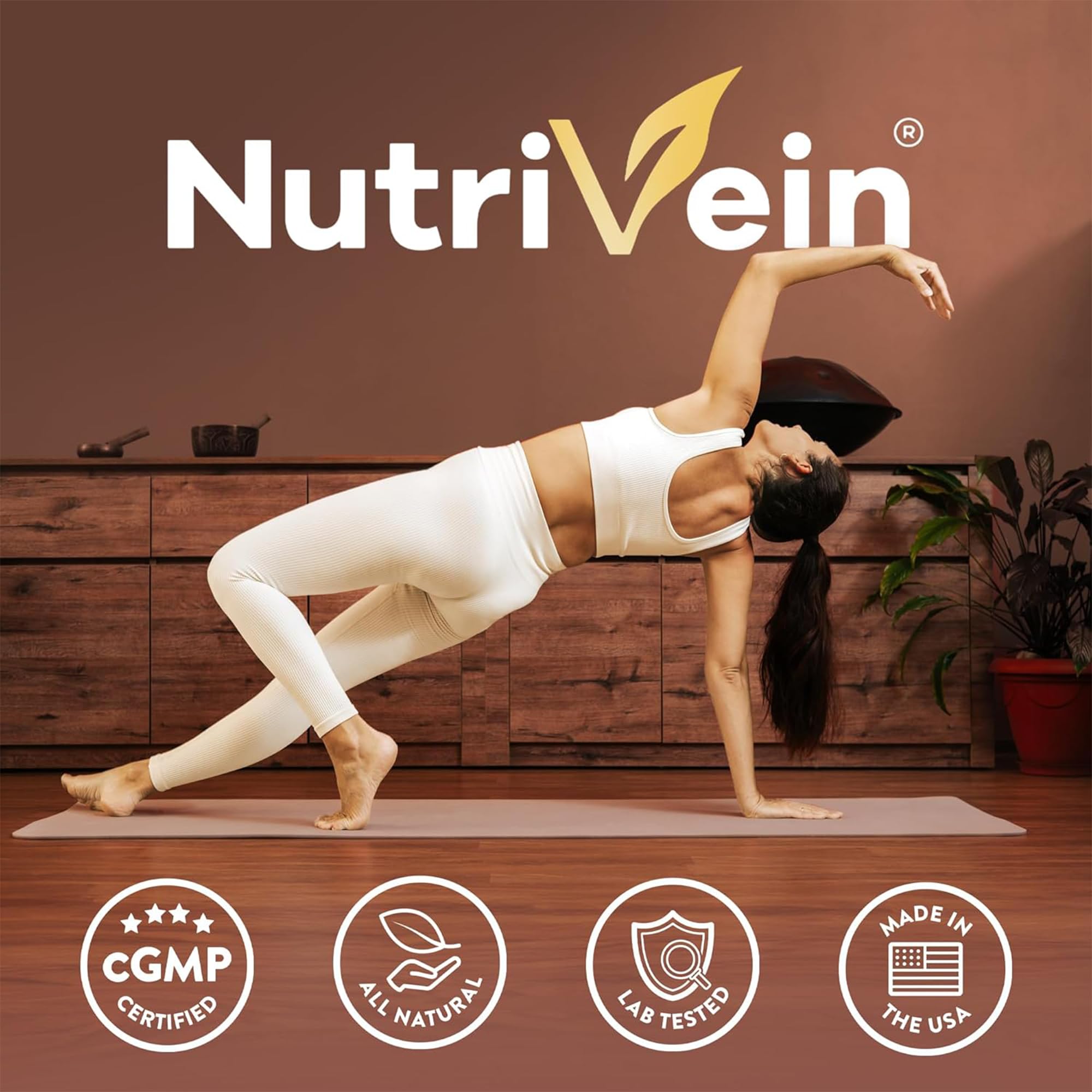 Nutrivein bottle shown with wellness setup suggests seasonal resilience.