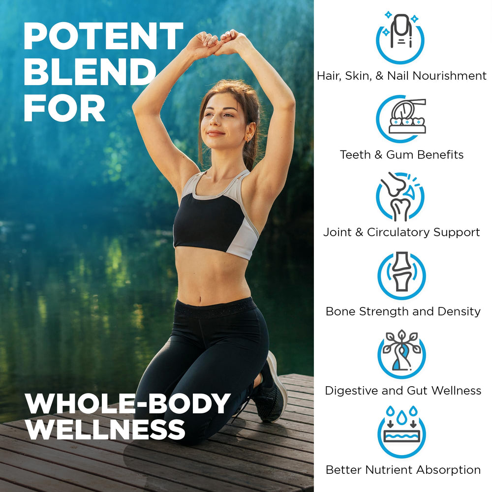Nutrivein Premium Multi Collagen label closeup communicates quality sources for beauty and joints.
