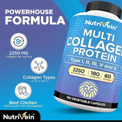 Nutrivein Premium Multi Collagen packaging closeup showing product quality.