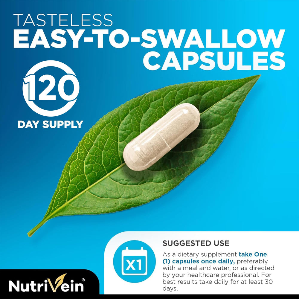 Nutrivein zinc gluconate 100mg label detail showing nutrition information