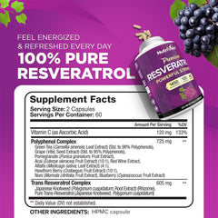 Nutrivein Resveratrol capsules ready to swallow for daily wellness