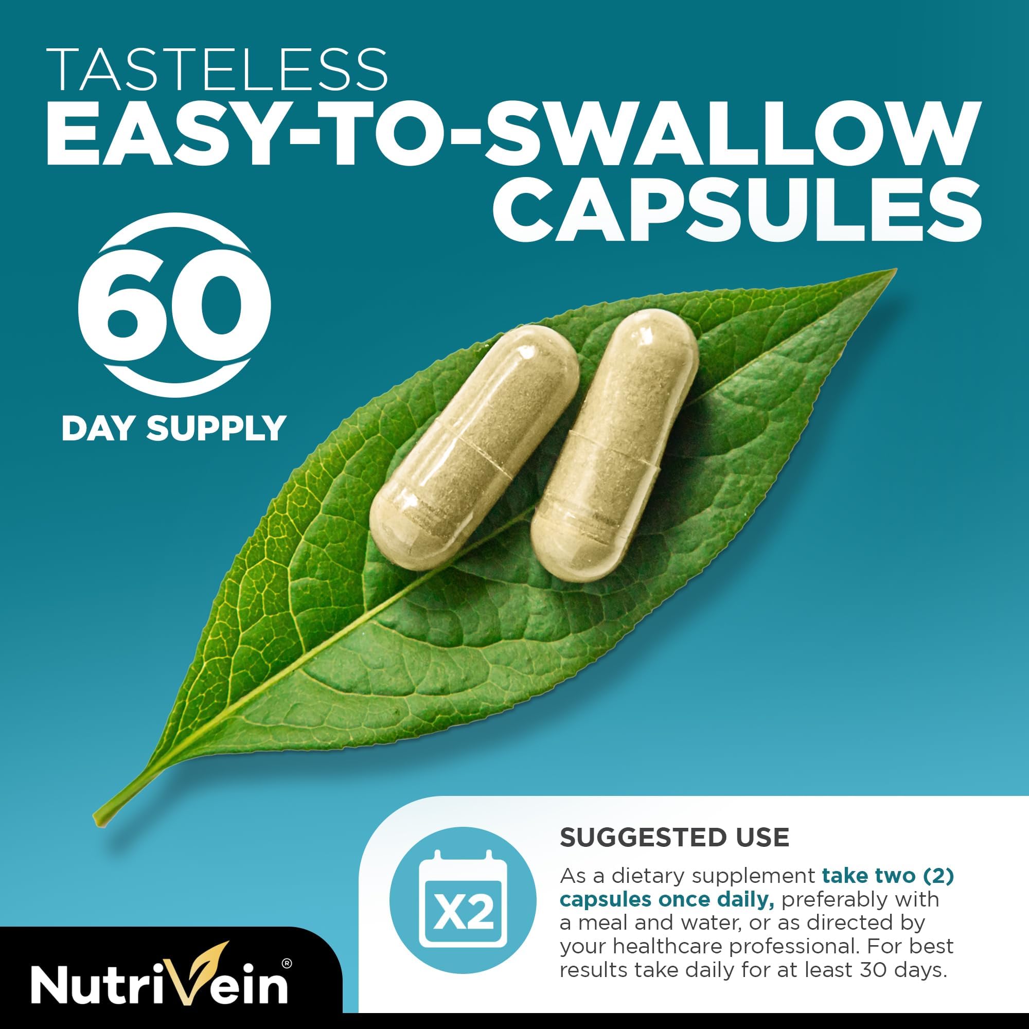 Nutrivein vegan sea moss capsules packaging demonstrates plant-based nutrition