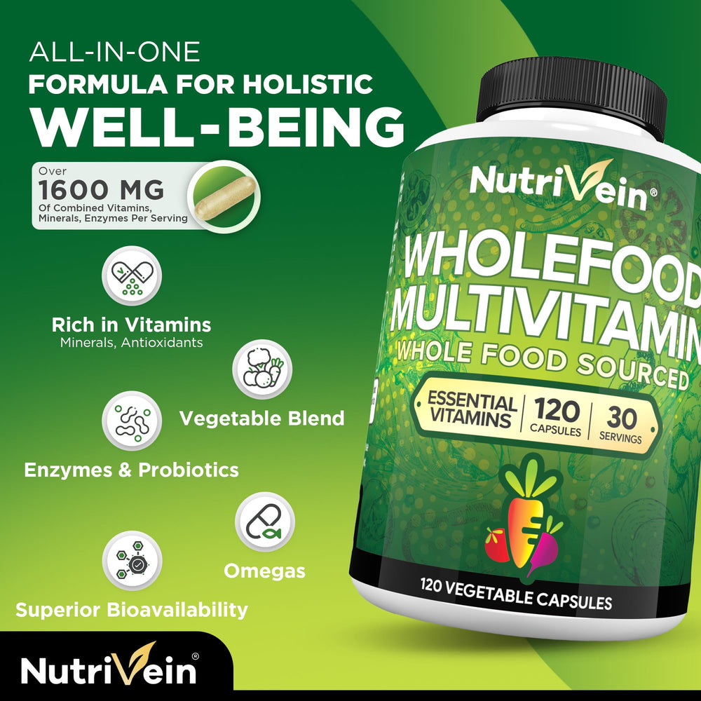 Nutrivein packaging front shows vegan, clean label for adults