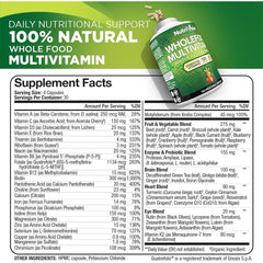 Nutrivein Whole Food Multivitamin for women bottle closeup supports immune vitality
