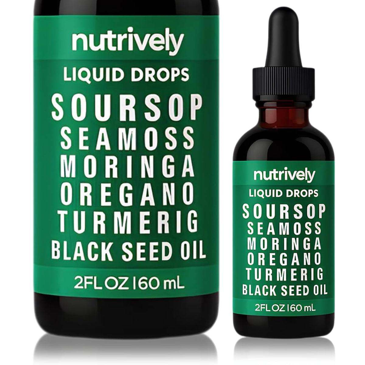 Nutrively Soursop Drops bottle shows the natural blend for daily vitality.