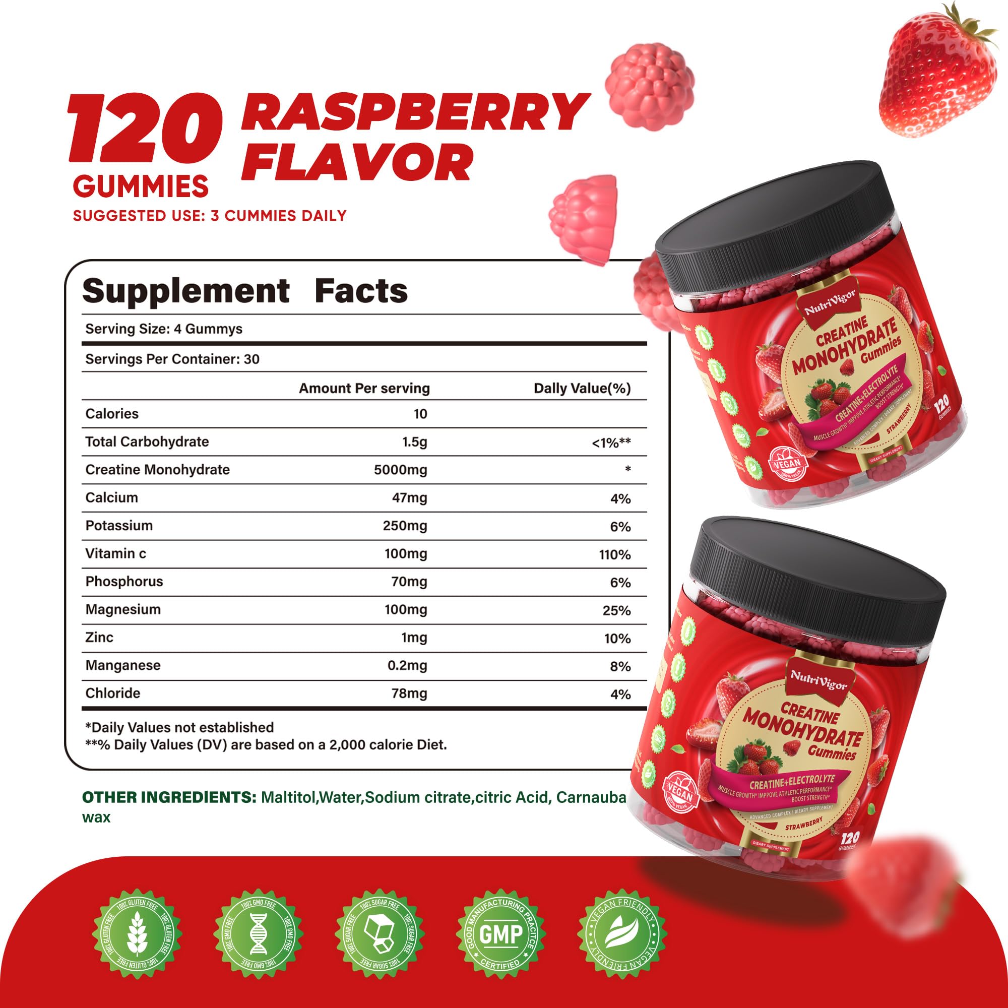 NutriVigor gummies with electrolyte and taurine for hydration.