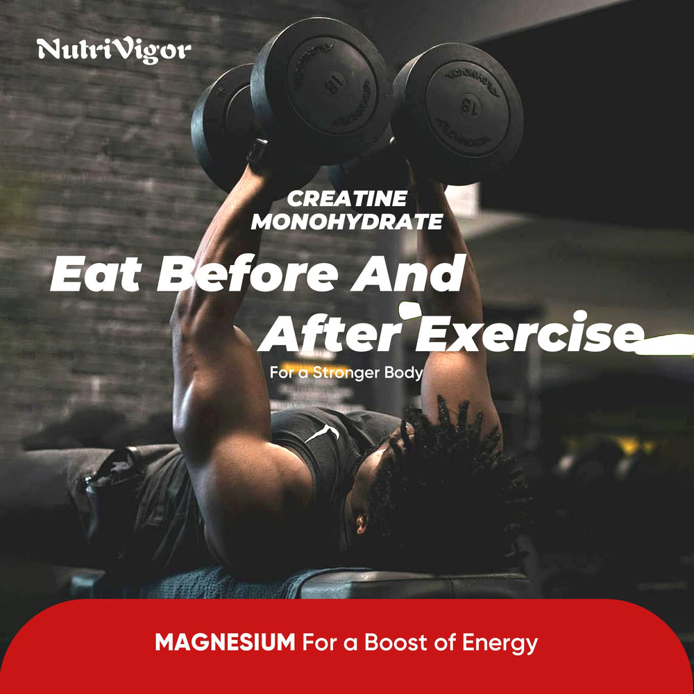 NutriVigor Creatine Gummies packaging denotes GMP quality.