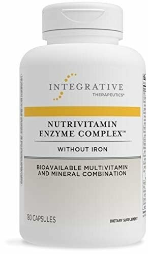 NutriVitamin Enzyme Complex dairy-free icon on packaging.