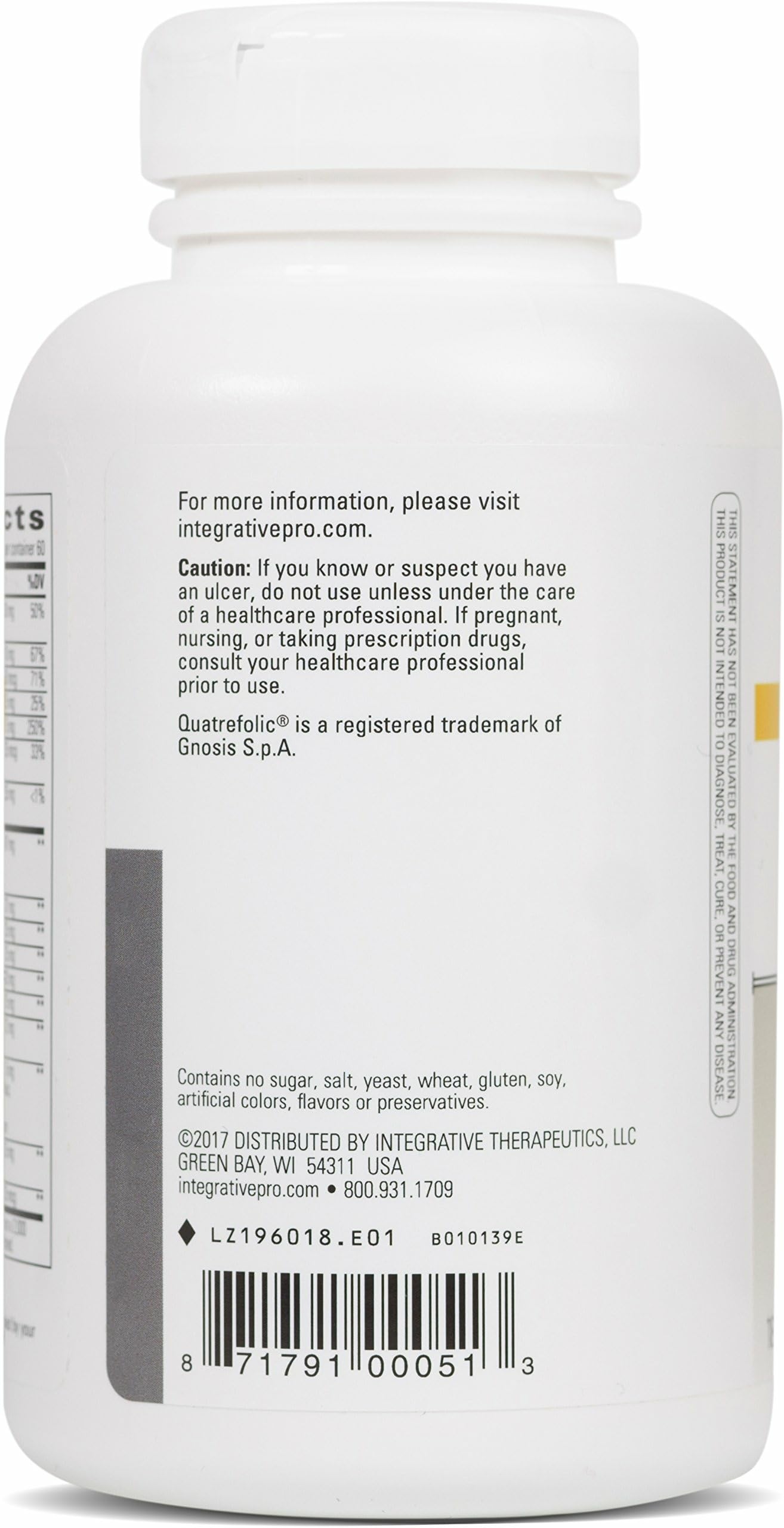 NutriVitamin Enzyme Complex label closeup highlighting nutrients and enzyme blend.