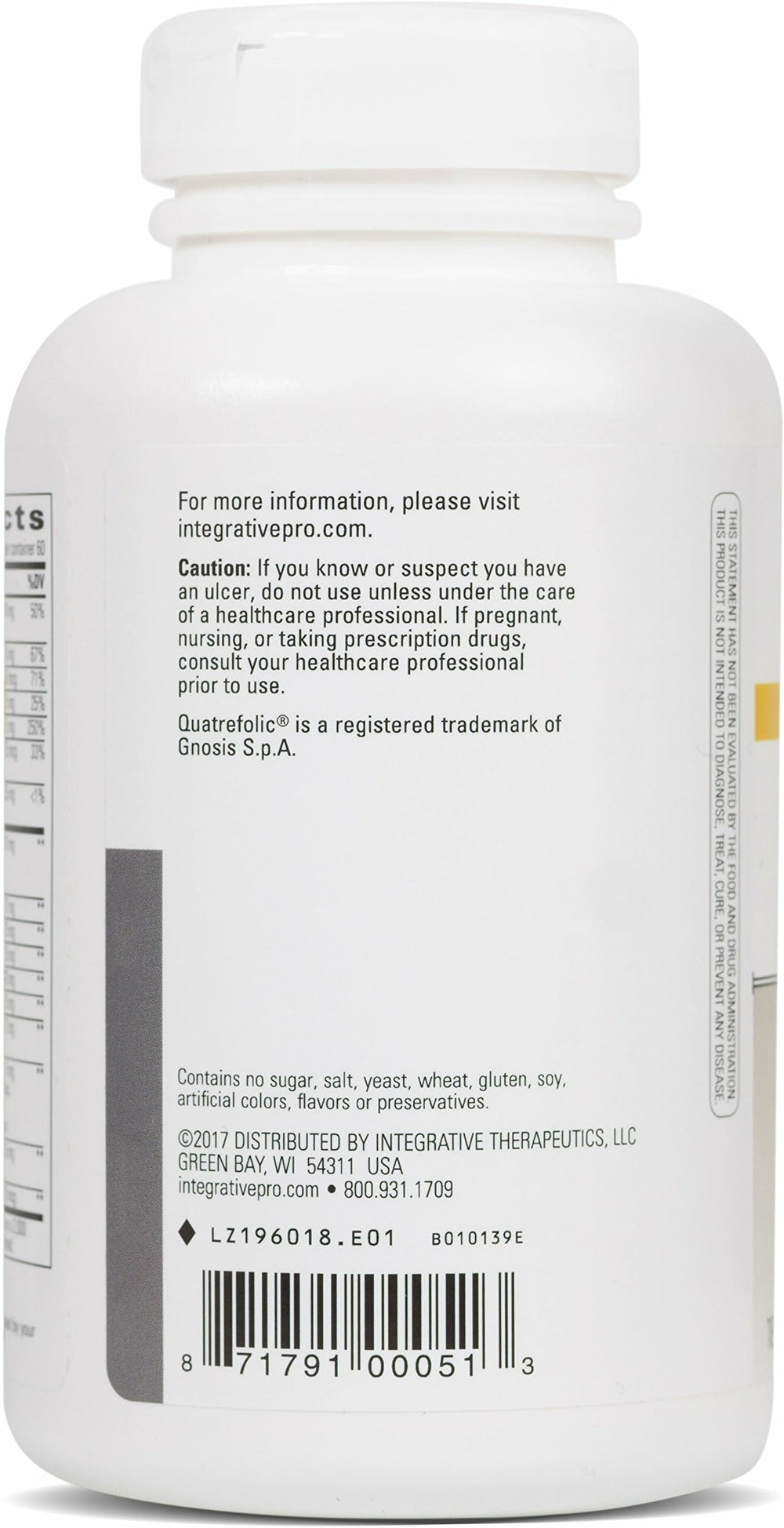 NutriVitamin Enzyme Complex label closeup highlighting nutrients and enzyme blend.