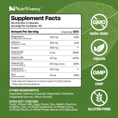 Close-up of NutriVivency capsules showing odorless, easy-to-swallow design