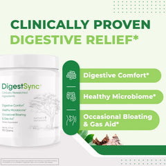DigestSync powder scoop ready for effortless bloating relief