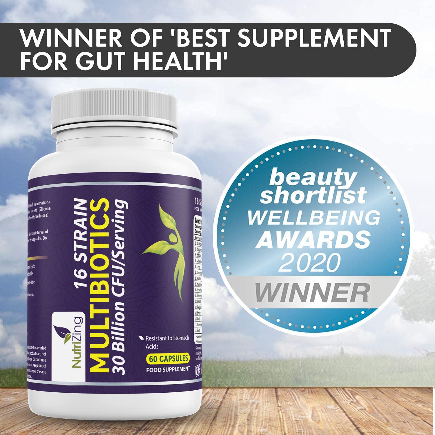 NutriZing brand logo on packaging enhances product recognition.