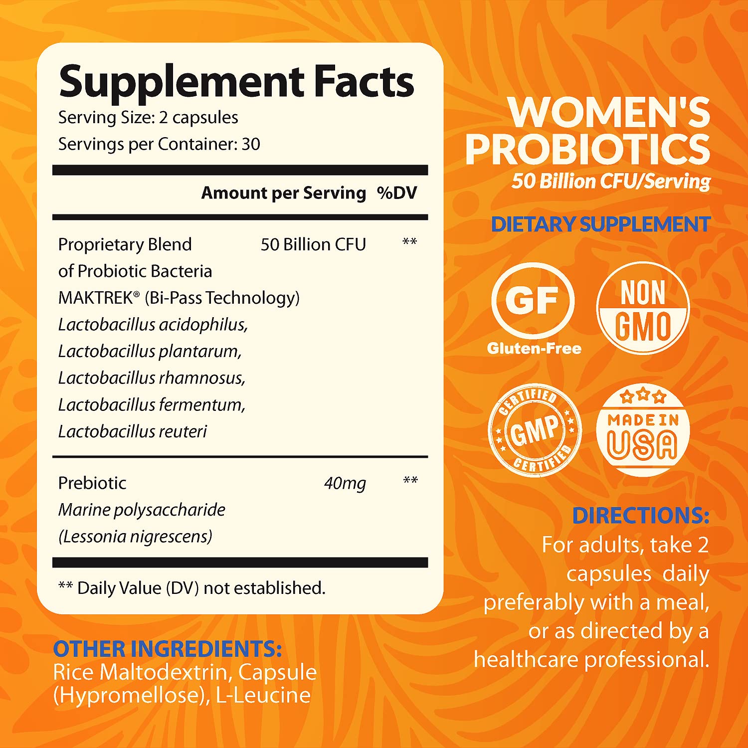 NutriZing Women's Probiotic capsules close-up for daily intake