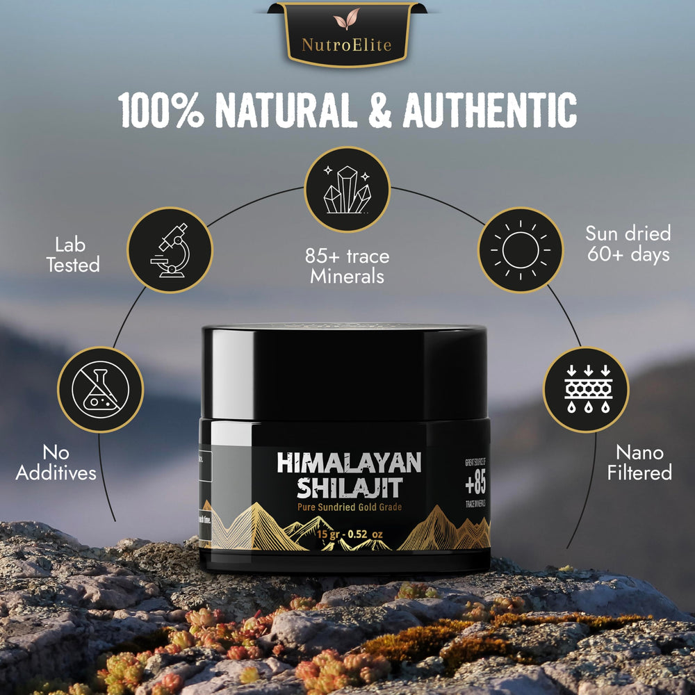 NutroElite shilajit resin pour demonstrates easy mixing.