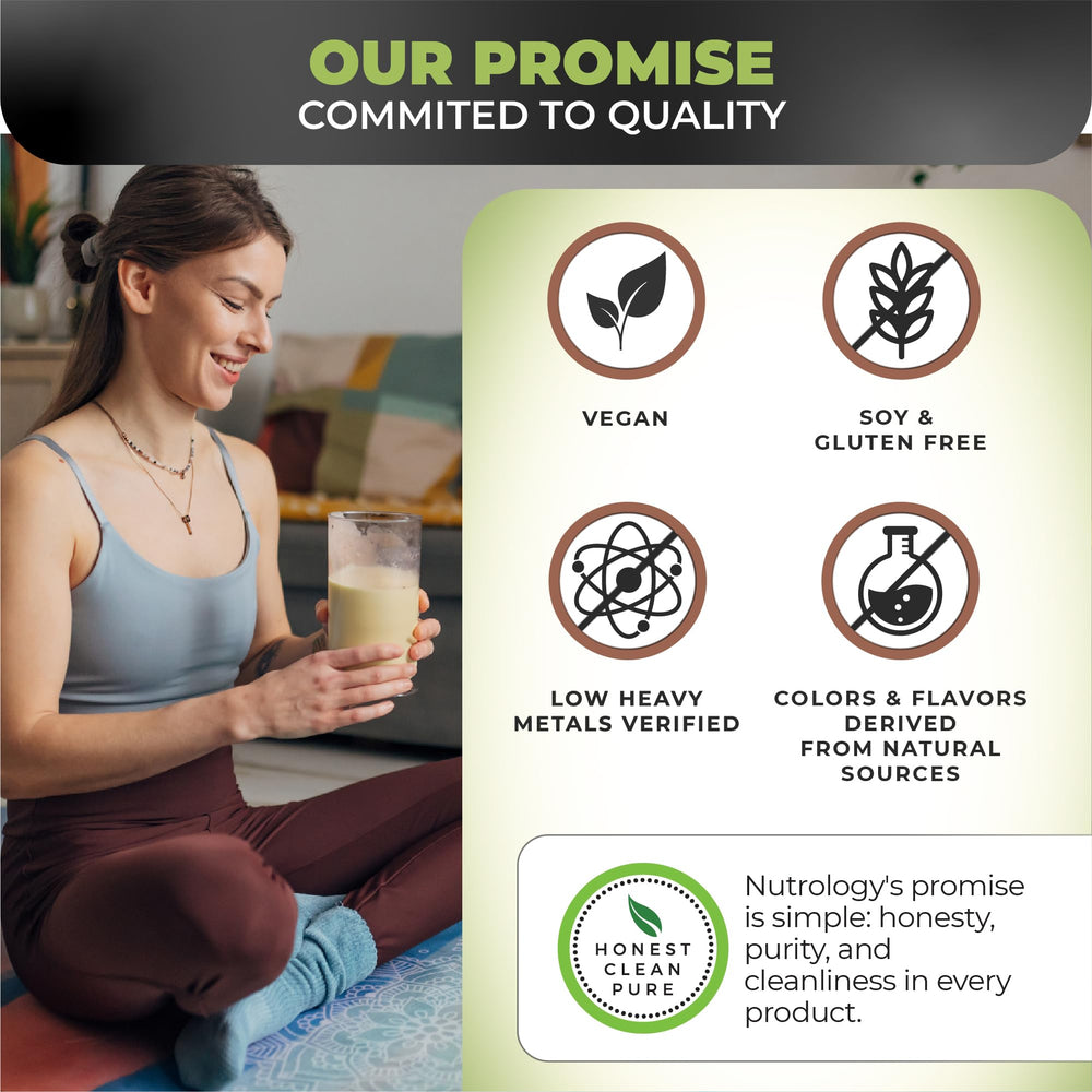 Nutrology label close-up highlights vegan and gluten-free ingredients