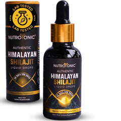 NutroTonic authentic Himalayan shilajit bottle shows pure liquid energy support for daily vitality