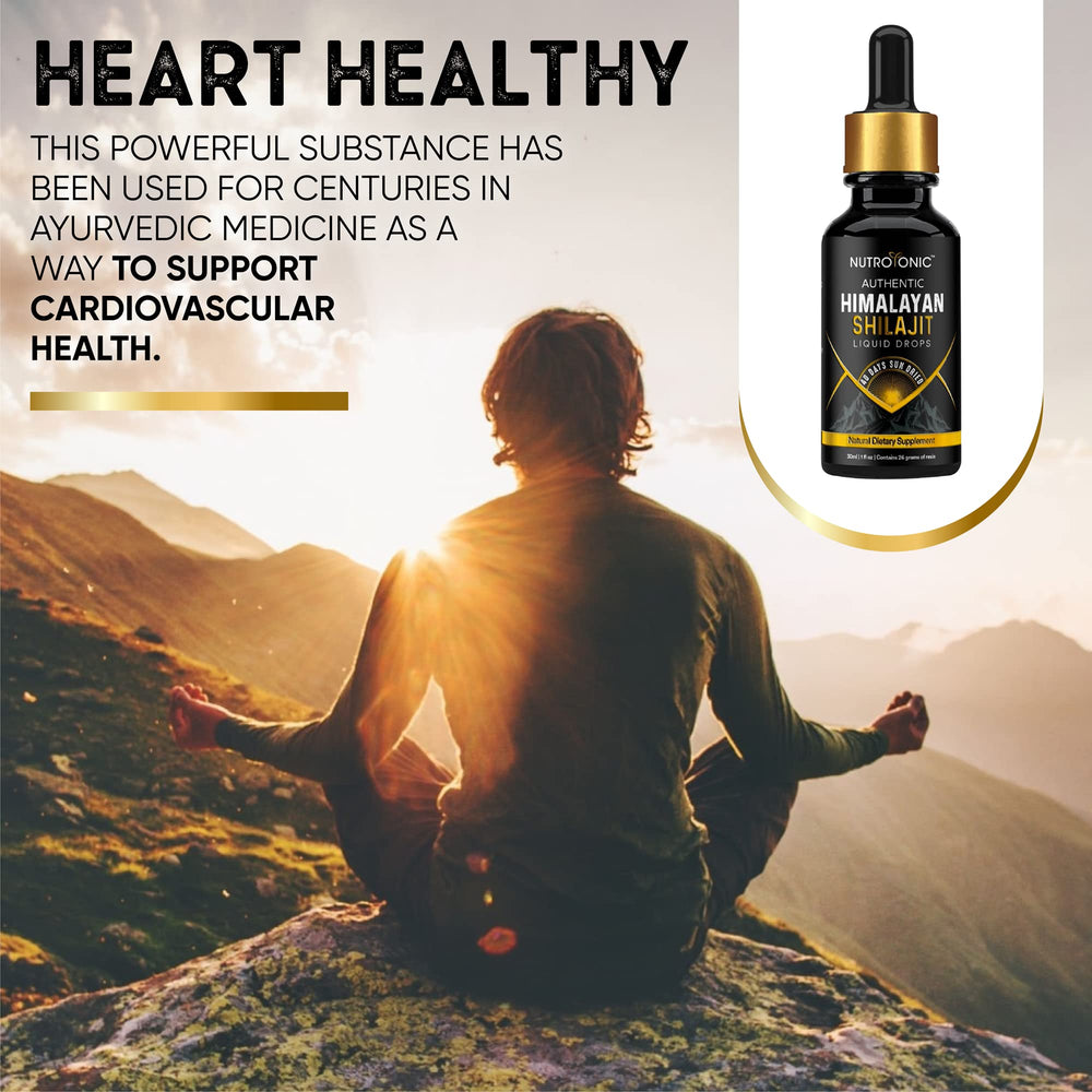 NutroTonic Shilajit drops Himalayan origin emphasizes wild-crafted source