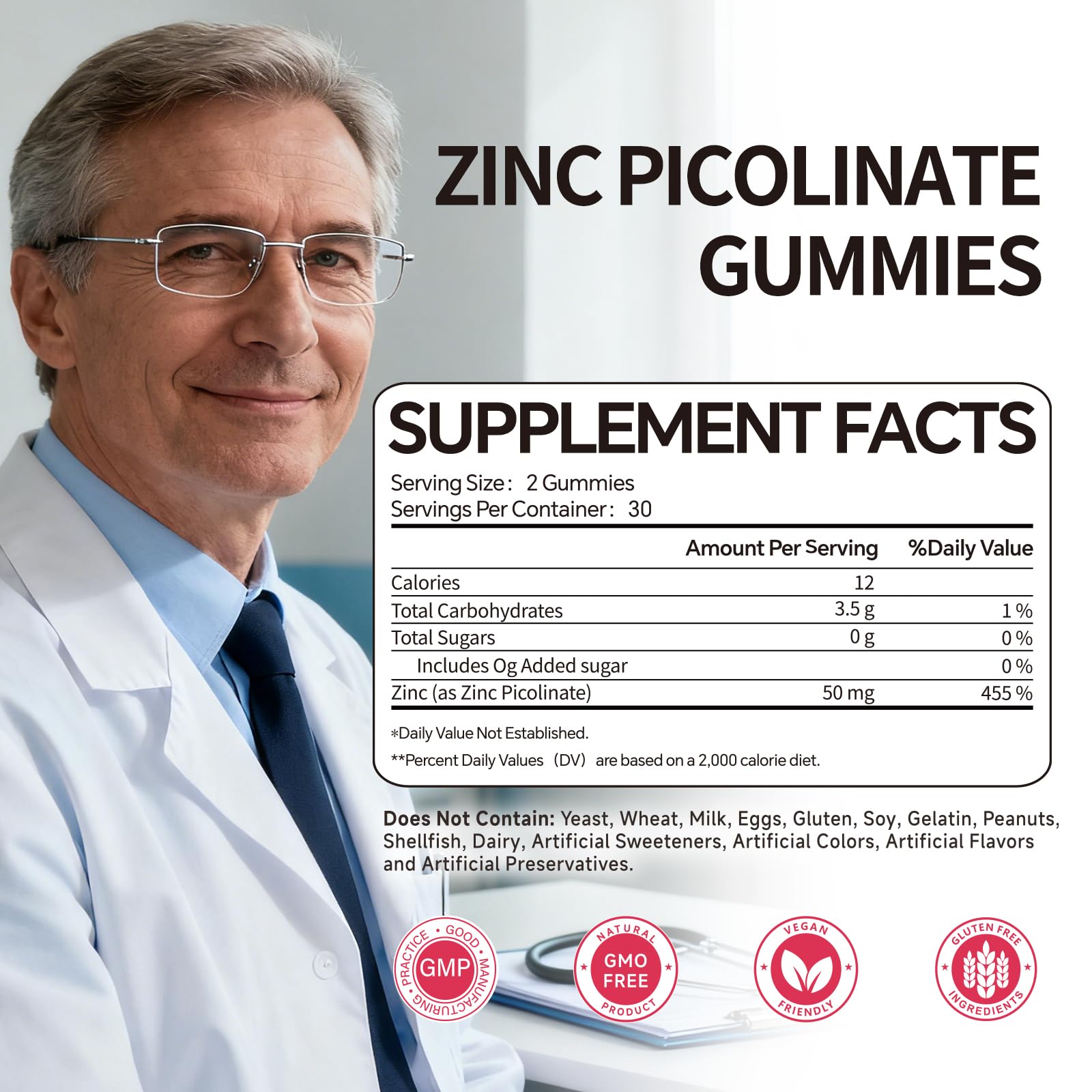 Nutrwarmmm serving two gummies for daily zinc support