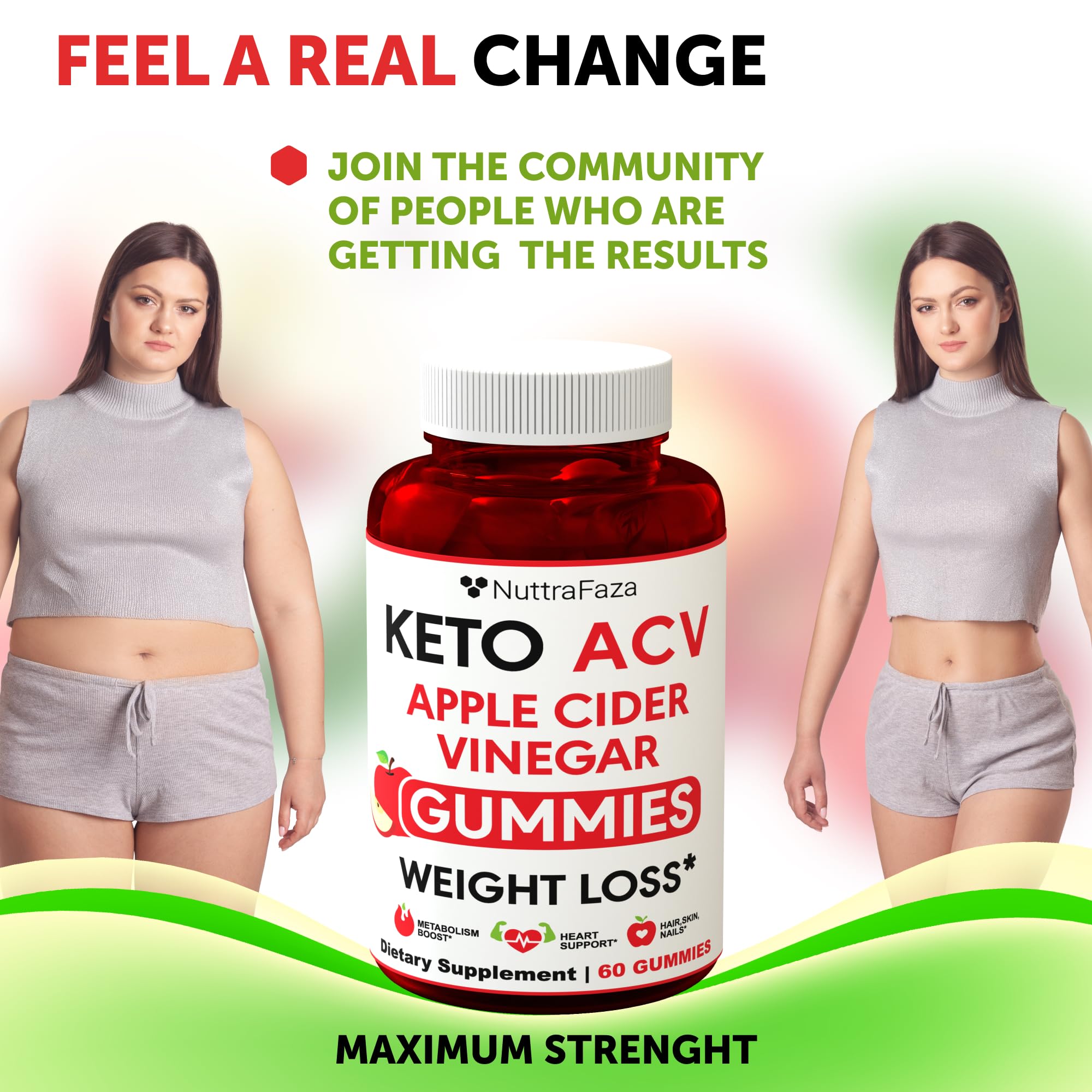 NuttraFaza Keto ACV Gummies apple flavor enhancing mealtime snacking.